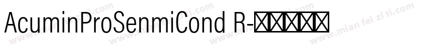 AcuminProSenmiCond R字体转换